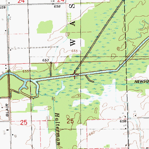 Topographic Map of Bear Creek, MI