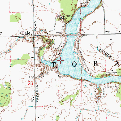 Topographic Map of Bear Creek, MI