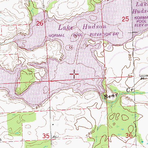 Topographic Map of Bear Lake, MI