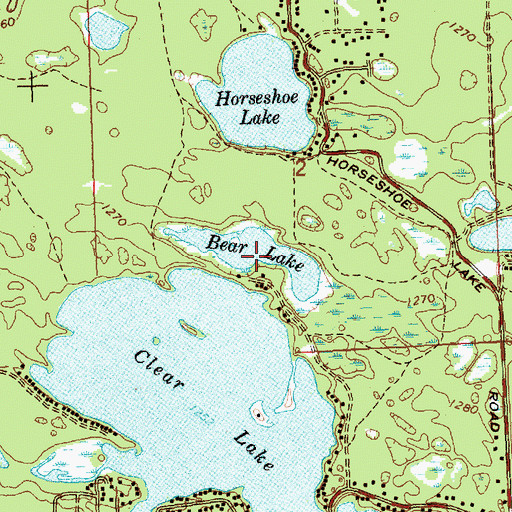 Topographic Map of Bear Lake, MI