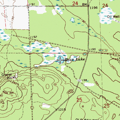 Topographic Map of Bear Lake, MI