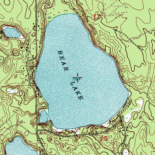 Topographic Map of Bear Lake, MI