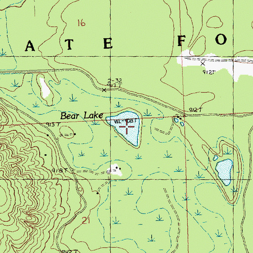 Topographic Map of Bear Lake, MI