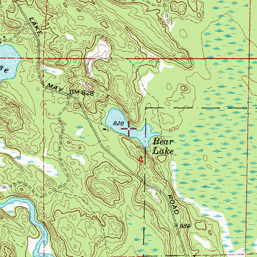 Topographic Map of Bear Lake, MI