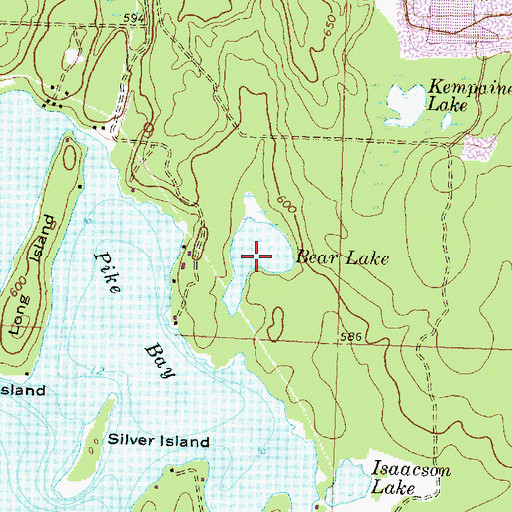 Topographic Map of Bear Lake, MI