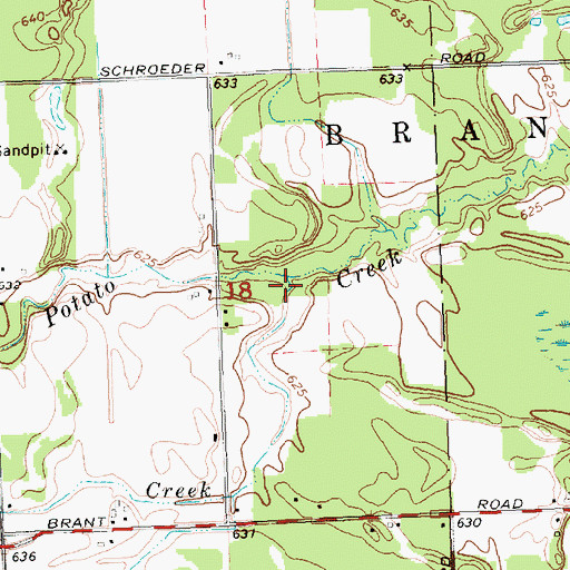 Topographic Map of Bearwallow Creek, MI