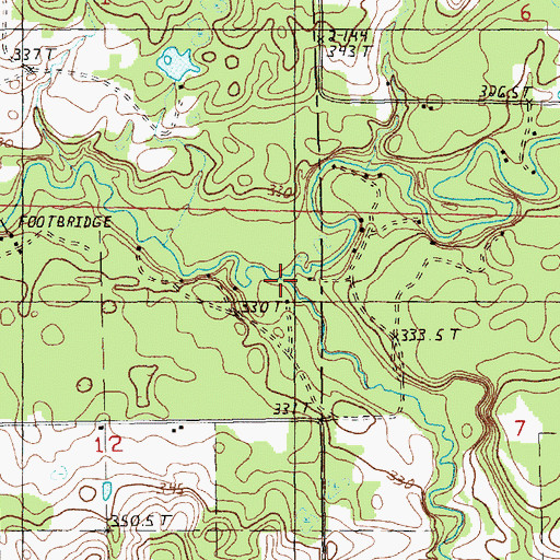 Topographic Map of Beaver Creek, MI