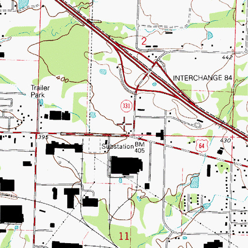 Topographic Map of Russellville Metro Mall Shopping Center, AR