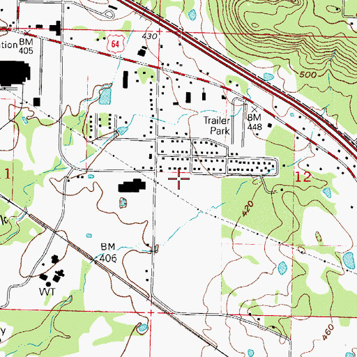 Topographic Map of Pope County Farm (historical), AR