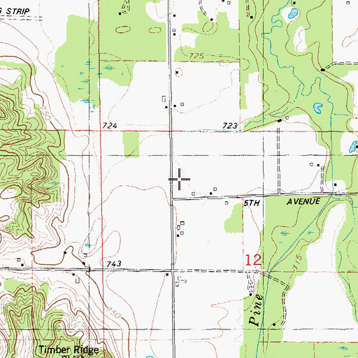 Topographic Map of Becker School, MI