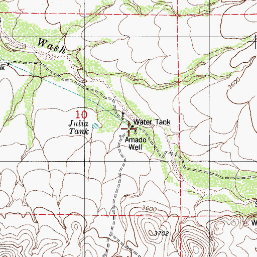 Topographic Map of Amado Well, AZ