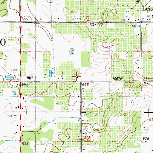 Topographic Map of Beechdale School, MI