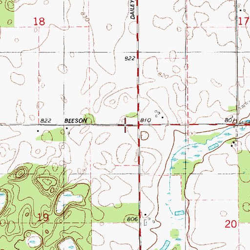Topographic Map of Beeson School, MI