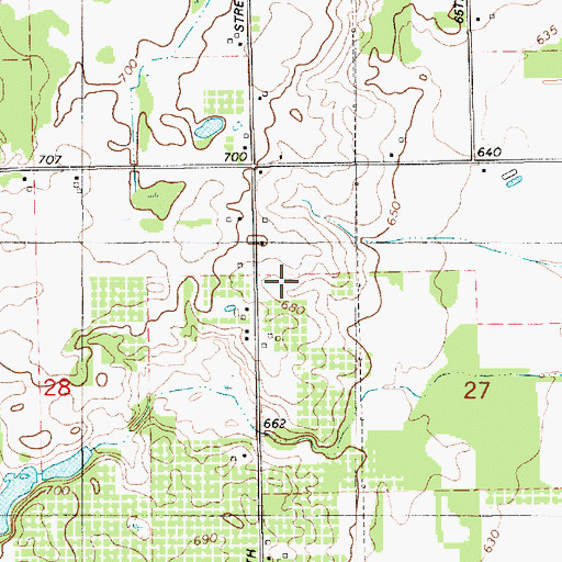 Topographic Map of Belknap School, MI