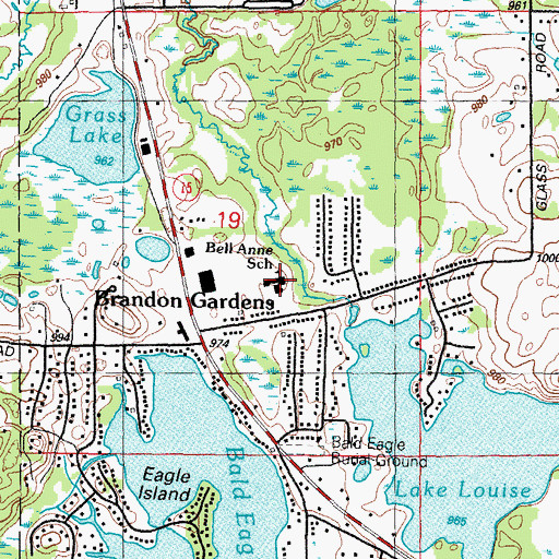 Topographic Map of Bell Anne School, MI