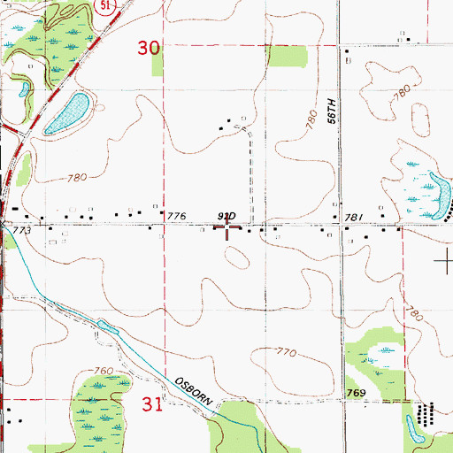 Topographic Map of Bell School, MI