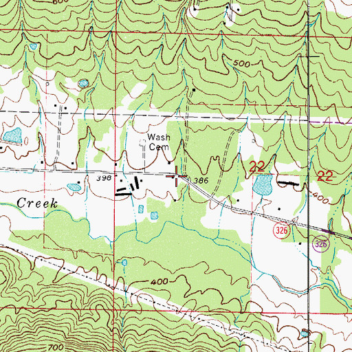 Topographic Map of Eggleston School (historical), AR