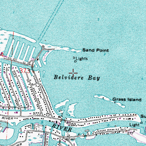 Topographic Map of Belvidere Bay, MI