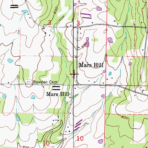 Topographic Map of Fords Chapel Methodist Episcopal Church (historical), AR