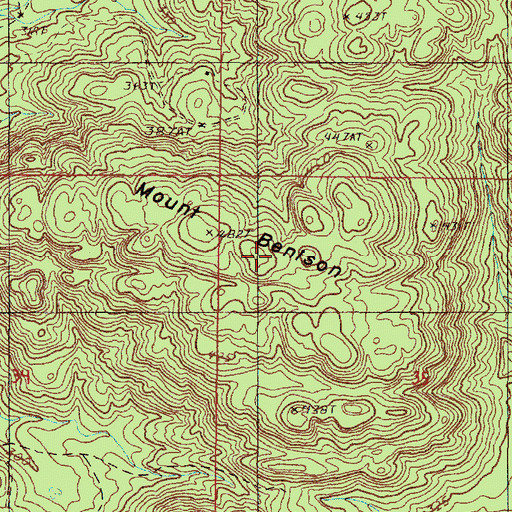 Topographic Map of Mount Benison, MI