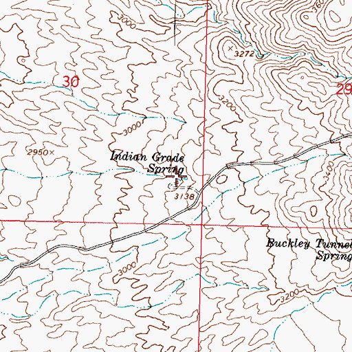 Topographic Map of Indian Grade Spring, AZ