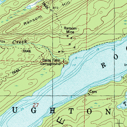 Topographic Map of Benson Creek, MI