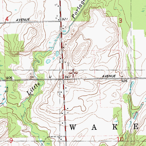 Topographic Map of Berger School, MI