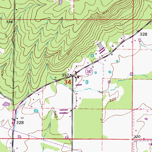 Topographic Map of Economy Cumberland Presbyterian Church, AR