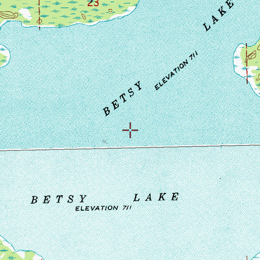 Topographic Map of Betsy Lake, MI