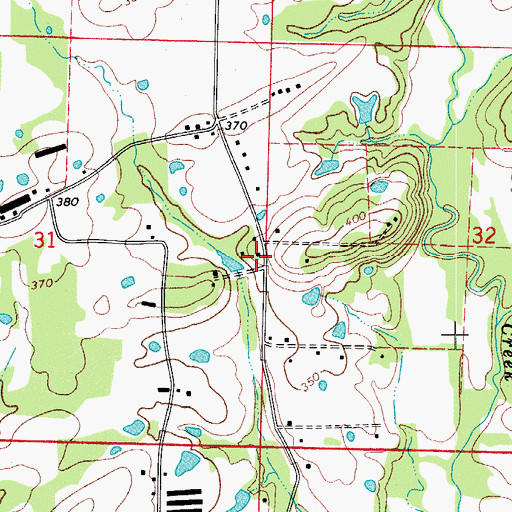 Topographic Map of Bethany School (historical), AR