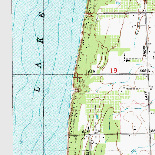 Topographic Map of Beverly Beach, MI