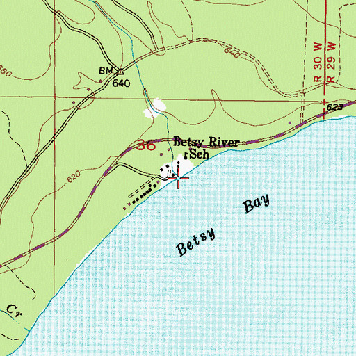 Topographic Map of Big Betsy River, MI