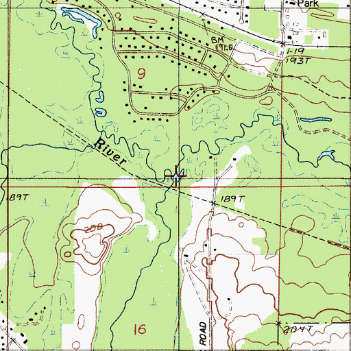 Topographic Map of Big Creek, MI