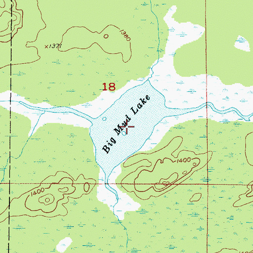Topographic Map of Big Mud Lake, MI