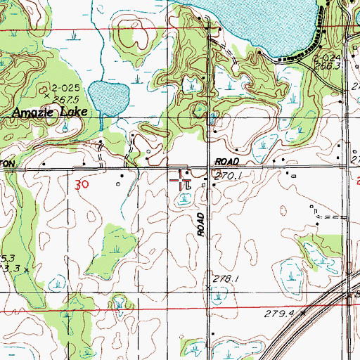 Topographic Map of Big Whitefish School, MI