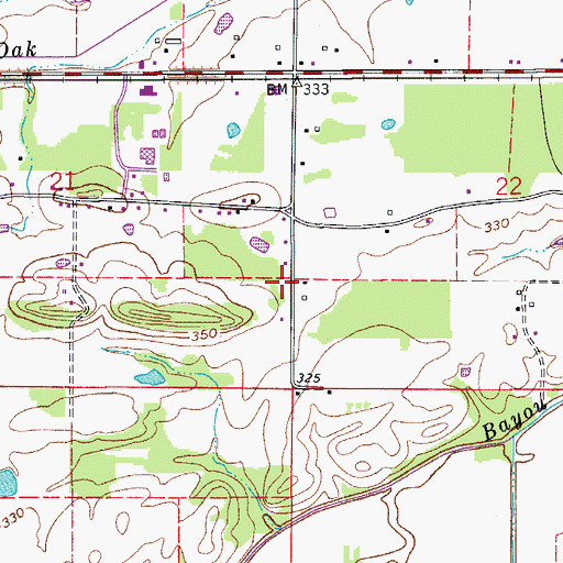 Topographic Map of Austin School (historical), AR