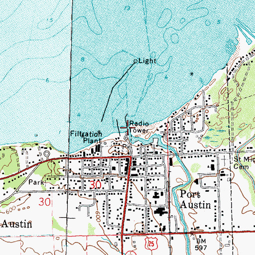 Topographic Map of Bird Creek, MI