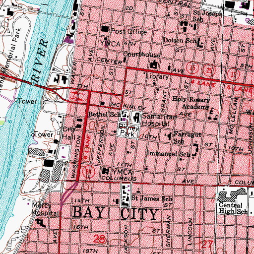 Topographic Map of Birney Park, MI