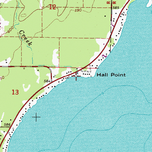 Topographic Map of Bis Creek, MI