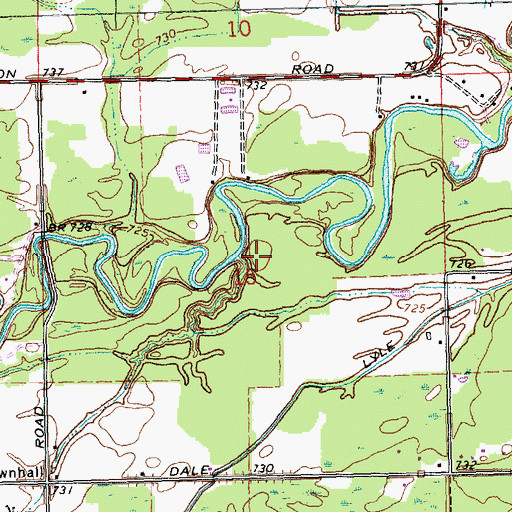 Topographic Map of Black Creek, MI