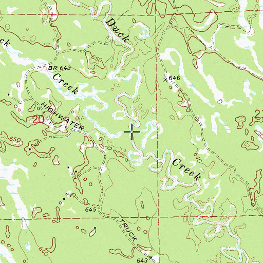 Topographic Map of Black Creek, MI