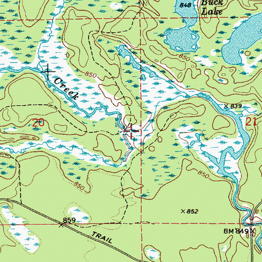 Topographic Map of Black Creek, MI