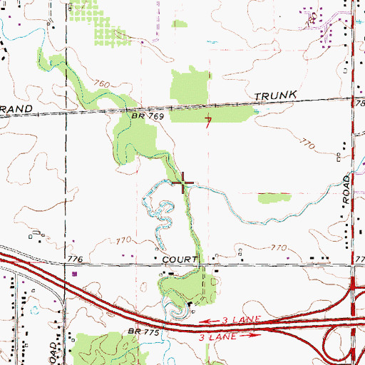 Topographic Map of Black Creek, MI
