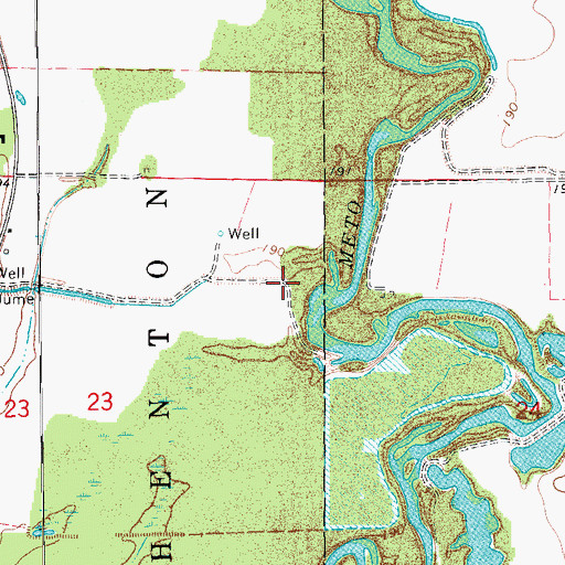 Topographic Map of Abeles (historical), AR