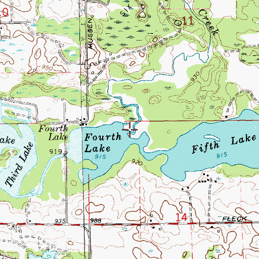 Topographic Map of Black Creek, MI