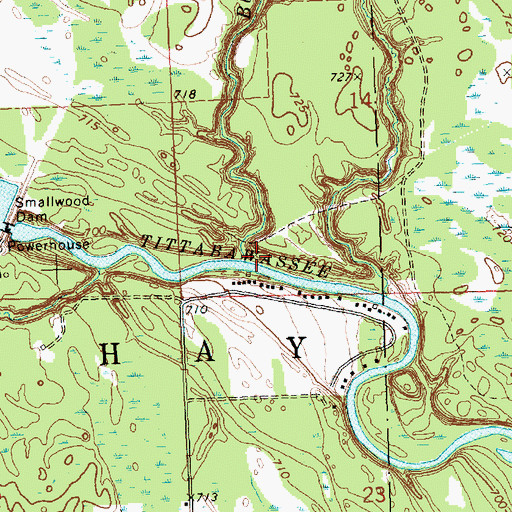 Topographic Map of Black Creek, MI