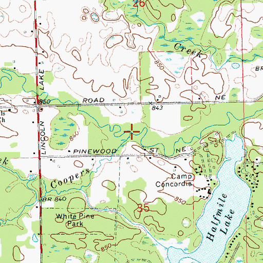 Topographic Map of Black Creek, MI