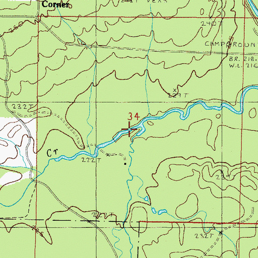 Topographic Map of Black Creek, MI