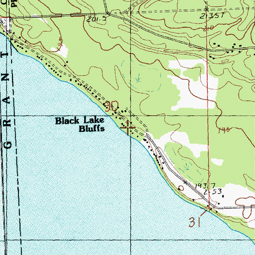 Topographic Map of Black Lake Bluffs, MI