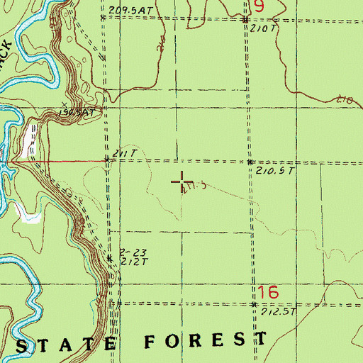 Topographic Map of Black Lake State Forest, MI